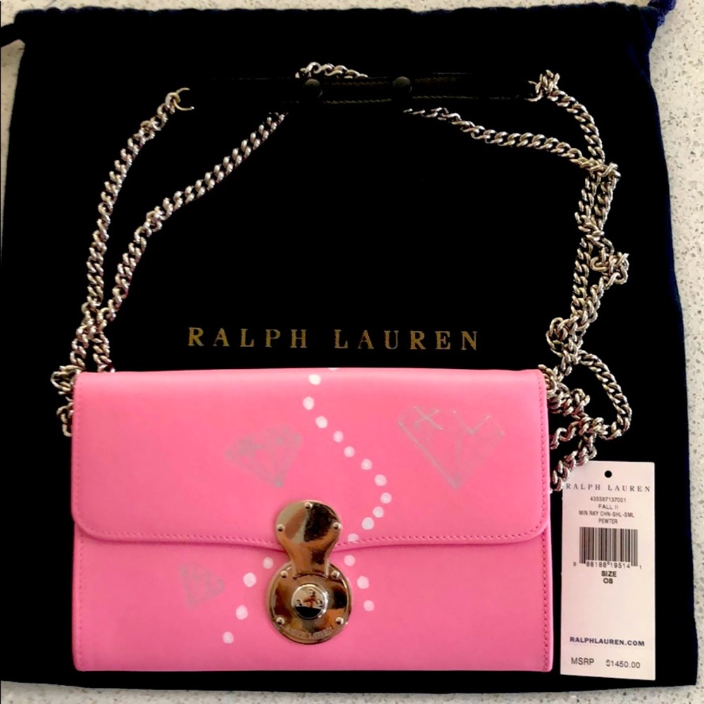 Mini Ricky chn-shl-sml pewter crossbody clutch